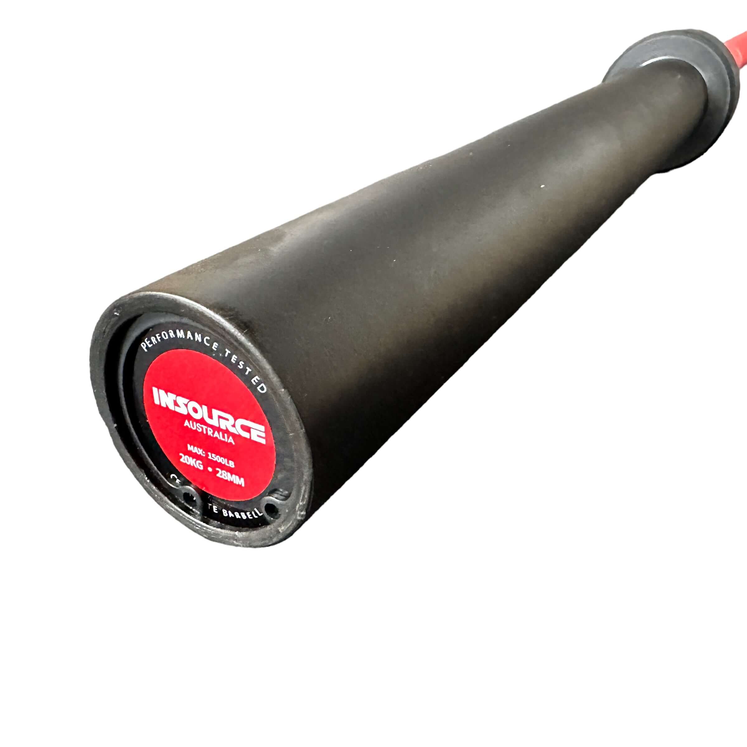 2.2m 7ft Olympic Weightlifting Bar - Cerakote RED 20kg Bar 1500lb Premium Elite Men's Barbell | INSOURCE 2.2m 7ft Olympic Weightlifting Bar - Cerakote RED 20kg Bar 1500lb Premium Elite Men's Barbell | INSOURCE