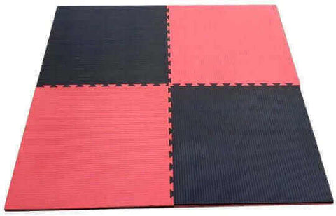 10 x 40mm EVA Foam Jigsaw Interlocking Floor Tile Mat 1m x 1m BLACK / RED 10 x 40mm EVA Foam Jigsaw Interlocking Floor Tile Mat 1m x 1m BLACK / RED