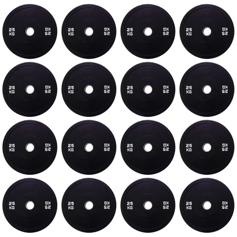 400kg Bumper Plates Black Rubber Weight Plates Package 400kg Bumper Plates Black Rubber Weight Plates Package