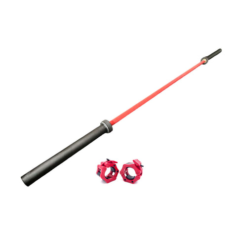 2.2m 7ft Olympic Weightlifting Bar - Cerakote RED 20kg Bar 1500lb Premium Elite Men's Barbell | INSOURCE 2.2m 7ft Olympic Weightlifting Bar - Cerakote RED 20kg Bar 1500lb Premium Elite Men's Barbell | INSOURCE