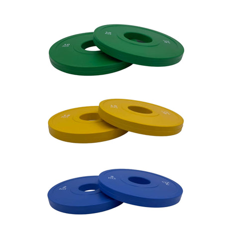 Rubber Fractional Change Plates Pairs - 1kg 1.25kg 1.5kg 2kg 2.5kg