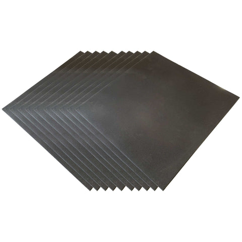 10 Pack Rubber Gym Flooring Black 1000x1000x15mm Indoor Outdoor Exercise Fitness Sport Tiles Mats Durable