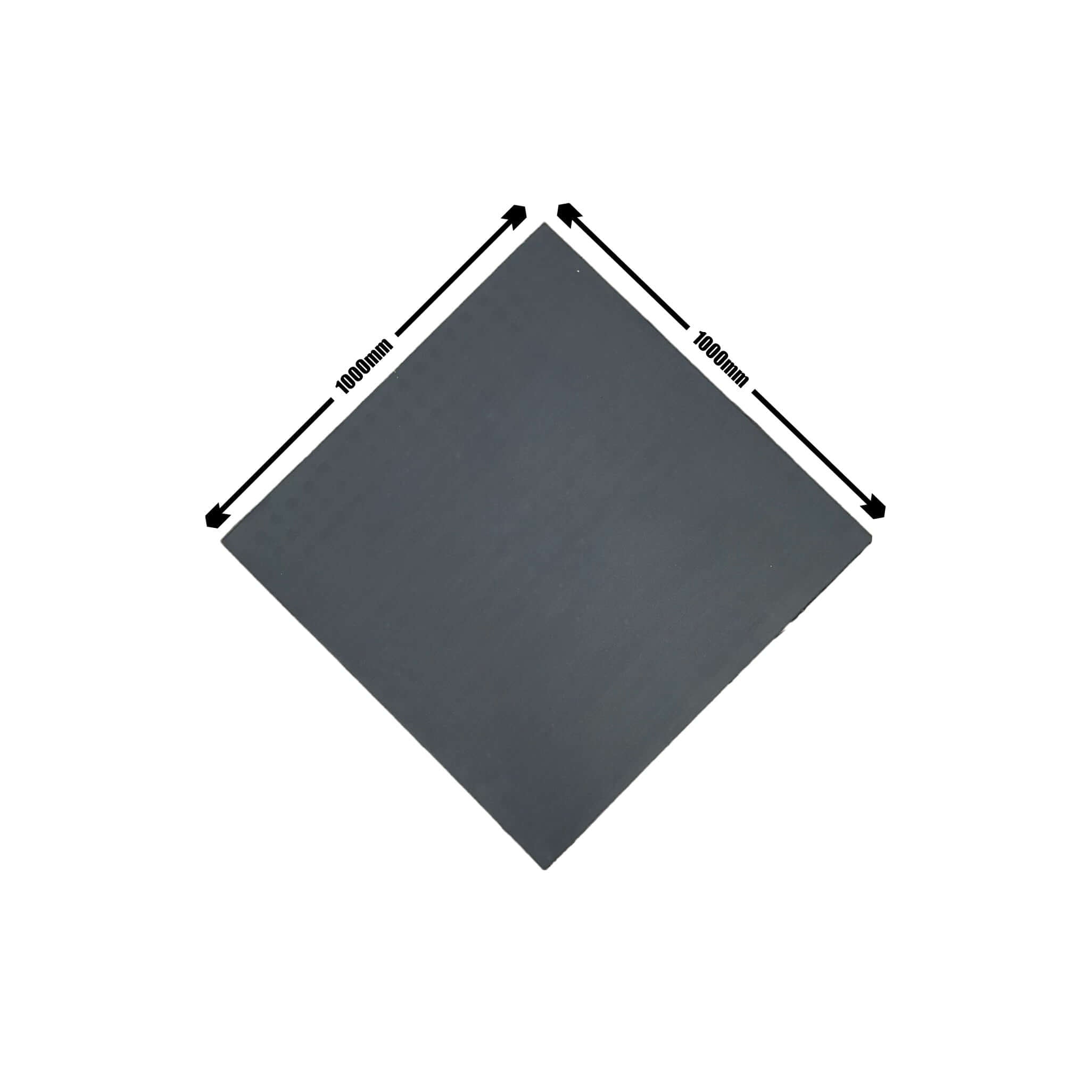 Pack of 100 - 30mm Rubber Gym Flooring Dual Density EPDM Rubber Dense Tile Mat 1m x 1m BLACK | INSOURCE