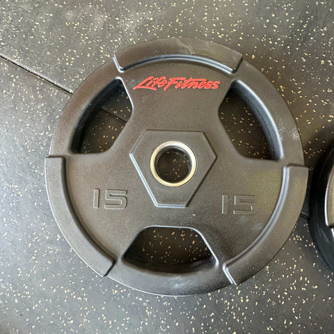Polyurethane Tri Grip Weight Plates High quality PU [Pre-owned]