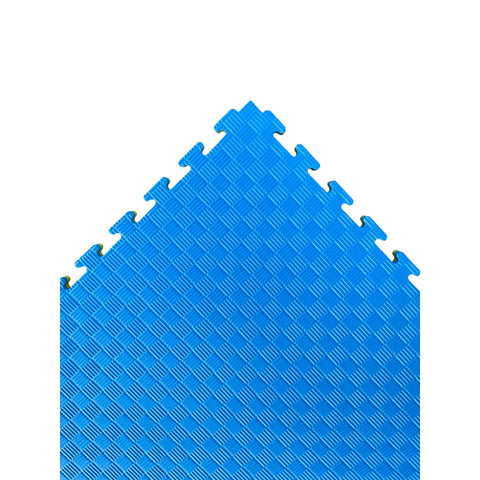 Pack of 5 - 20mm EVA Foam Jigsaw Interlocking Floor Tile Mat 1m x 1m BLUE / YELLOW
