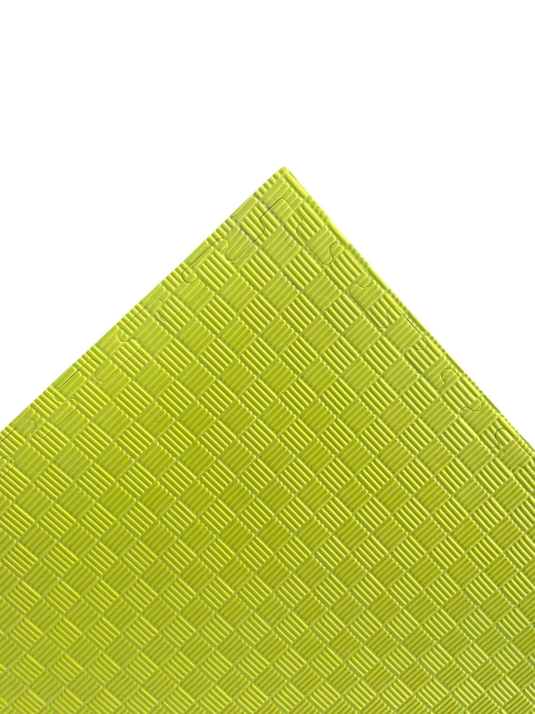 Pack of 5 - 20mm EVA Foam Jigsaw Interlocking Floor Tile Mat 1m x 1m BLUE / YELLOW | INSOURCE