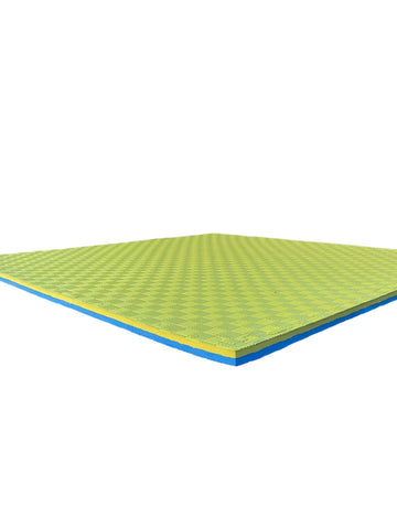 Pack of 5 - 20mm EVA Foam Jigsaw Interlocking Floor Tile Mat 1m x 1m BLUE / YELLOW | INSOURCE