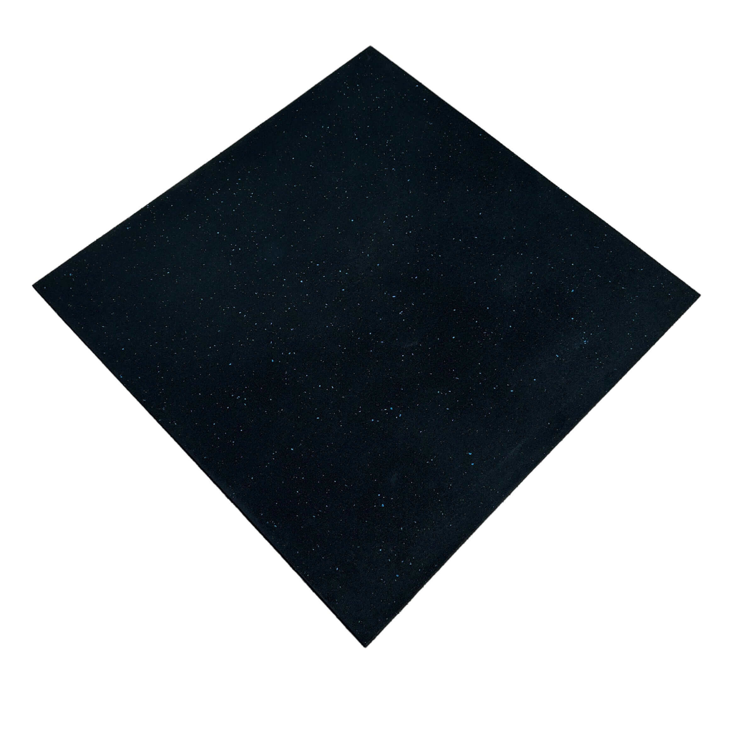 50 Pack 15mm BLACK with BLUE Fleck Rubber Gym Flooring Dense Tile Mat 1m x 1m | INSOURCE