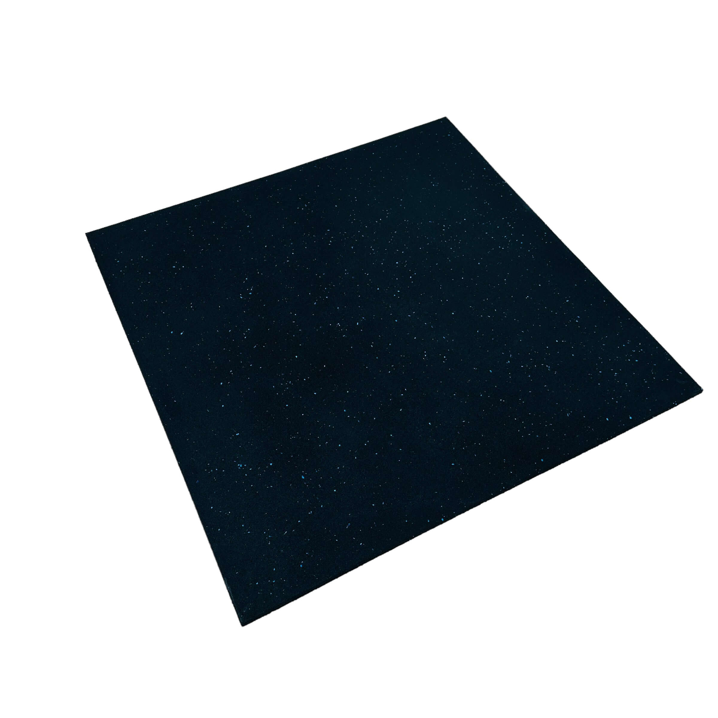 1 x 15mm Rubber Gym Flooring BLACK / BLUE Fleck Dense Tile Mat 1m x 1m | INSOURCE