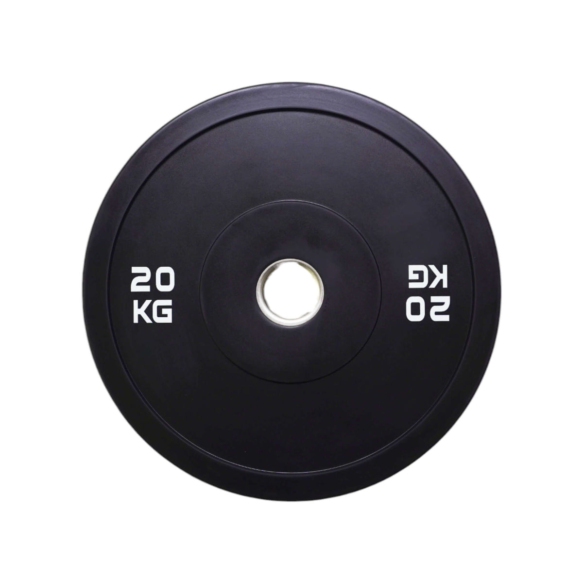 20kg Bumper Plate V2 Black Rubber Weight Plates Pair