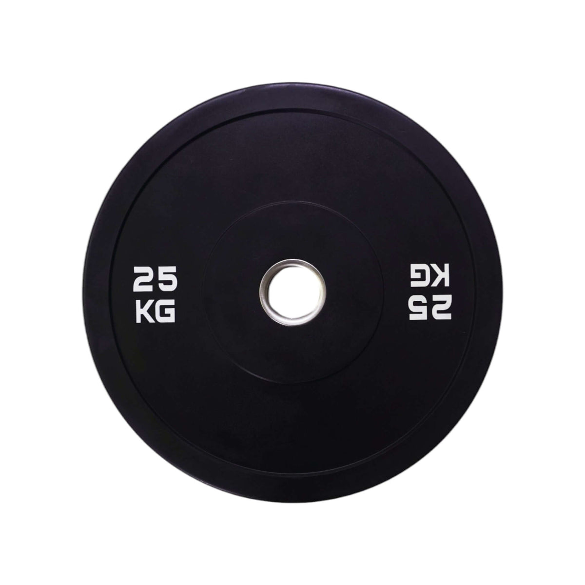 25kg Bumper Plate V2 Black Rubber Weight Plates Pair