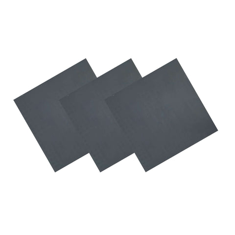 Pack of 3 - 30mm Rubber Gym Flooring Dual Density EPDM Rubber Dense Tile Mat 1m x 1m 1m x 1m BLACK