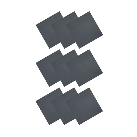 Pack of 9 - 30mm Rubber Gym Flooring Dual Density EPDM Rubber Dense Tile Mat 1m x 1m BLACK