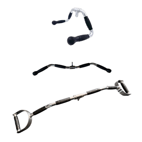 Cable Attachment Pack D - Multi, EZ Curl Bar, D Lat