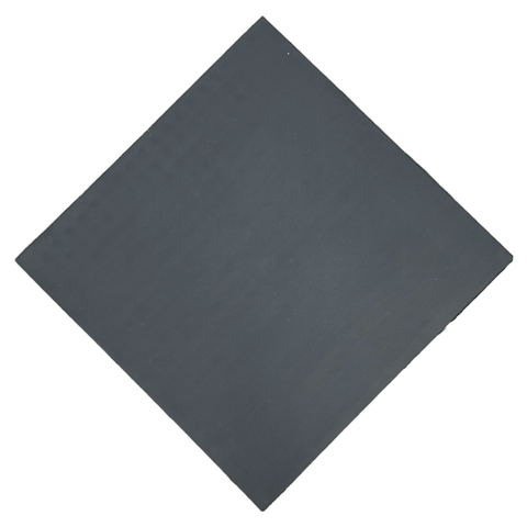 20mm Rubber Gym Flooring Dual Density EPDM Rubber Dense Tile Mat 1m x 1m BLACK