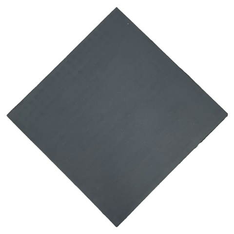 Single 20mm Rubber Gym Flooring Dual Density EPDM Rubber Dense Tile Mat 1m x 1m BLACK