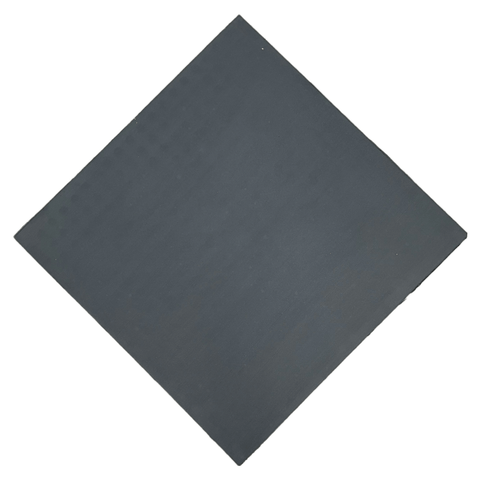 Single 30mm Rubber Gym Flooring Dual Density EPDM Rubber Dense Tile Mat 1m x 1m BLACK