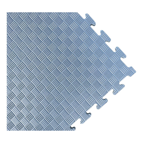 Pack of 5 - 20mm EVA Foam Jigsaw Interlocking Floor Tile Mat 1m x 1m BLACK / GREY