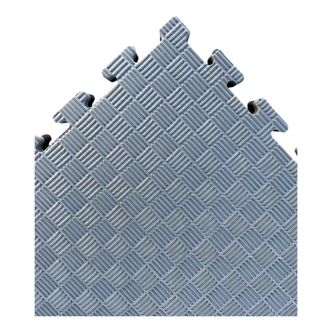 20mm EVA Foam Jigsaw Interlocking Floor Tile Mat 1m x 1m BLACK / GREY