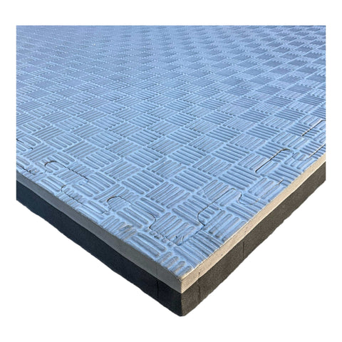 Pack of 100 - 20mm EVA Foam Jigsaw Interlocking Floor Tile Mat 1m x 1m BLACK / GREY