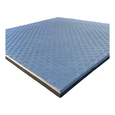 Pack of 5 - 20mm EVA Foam Jigsaw Interlocking Floor Tile Mat 1m x 1m BLACK / GREY