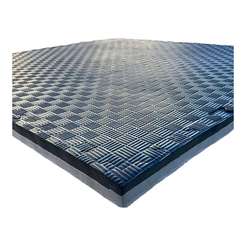 Pack of 50 - 40mm EVA Foam Jigsaw Interlocking Floor Tile Mat 1m x 1m BLACK / GREY