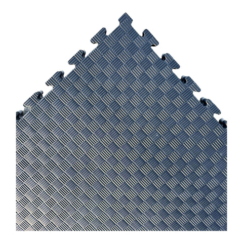 40mm EVA Foam Jigsaw Interlocking Floor Tile Mat 1m x 1m BLACK / GREY
