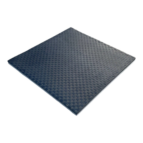 Pack of 10 - 20mm EVA Foam Jigsaw Interlocking Floor Tile Mat 1m x 1m BLACK / GREY