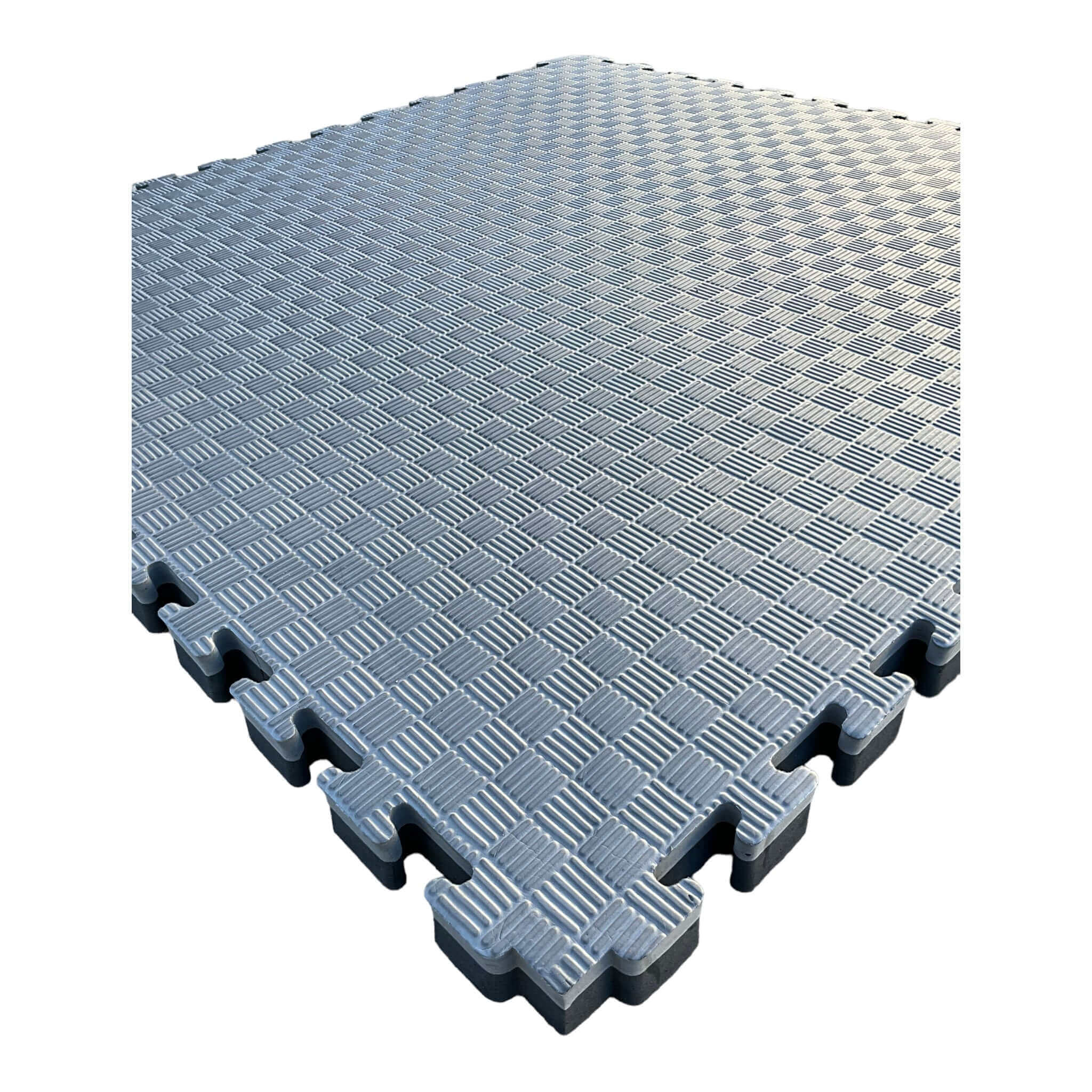 Pack of 10 - 40mm EVA Foam Jigsaw Interlocking Floor Tile Mat 1m x 1m BLACK / GREY | INSOURCE