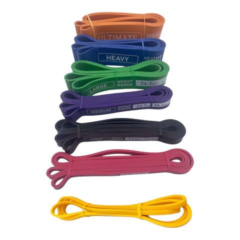 Full 7 Pack of Heavy Duty Latex Resistance Power Pull up Bands 2080 x 4.5mm | INSOURCE