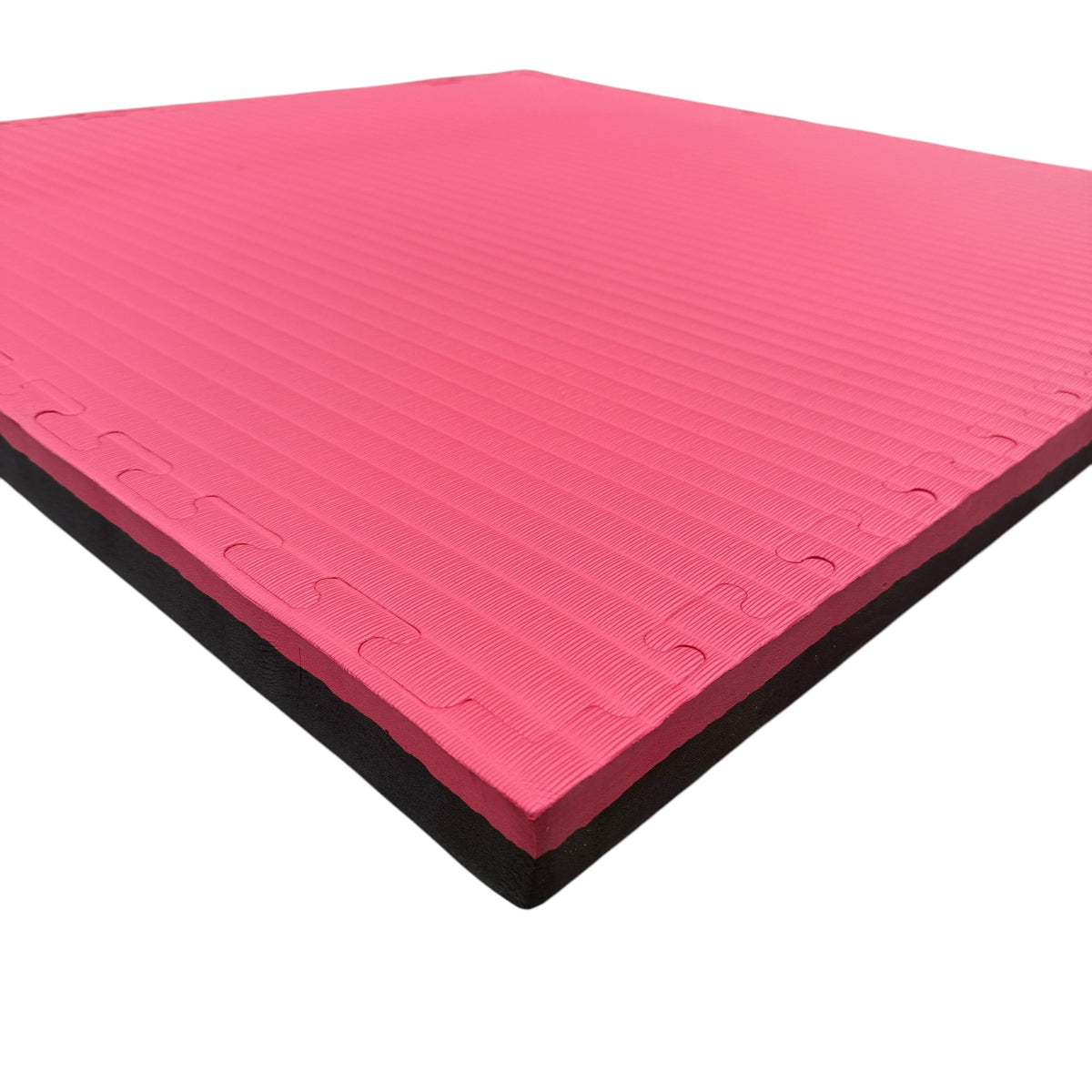 40mm EVA Foam Jigsaw Interlocking Floor Tile Mat 1m x 1m BLACK / RED