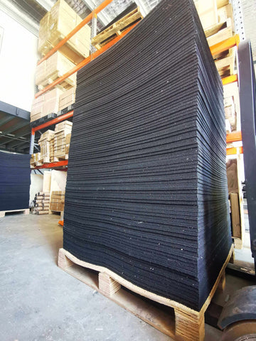 1 x Rubber Gym Mat Black 1000x1000x15mm Indoor Outdoor Exercise Fitness Sport Tiles Mats Durable