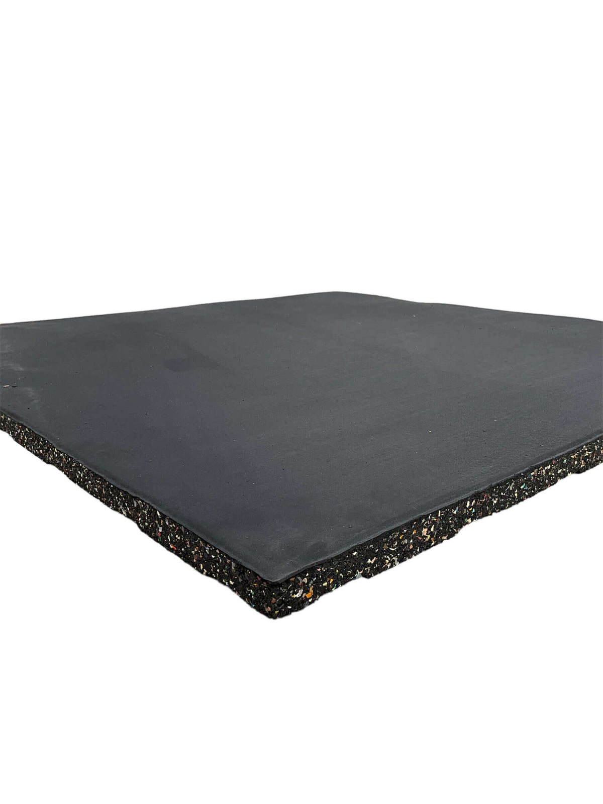 Single 20mm Rubber Gym Flooring Dual Density EPDM Rubber Dense Tile Mat 1m x 1m BLACK | INSOURCE