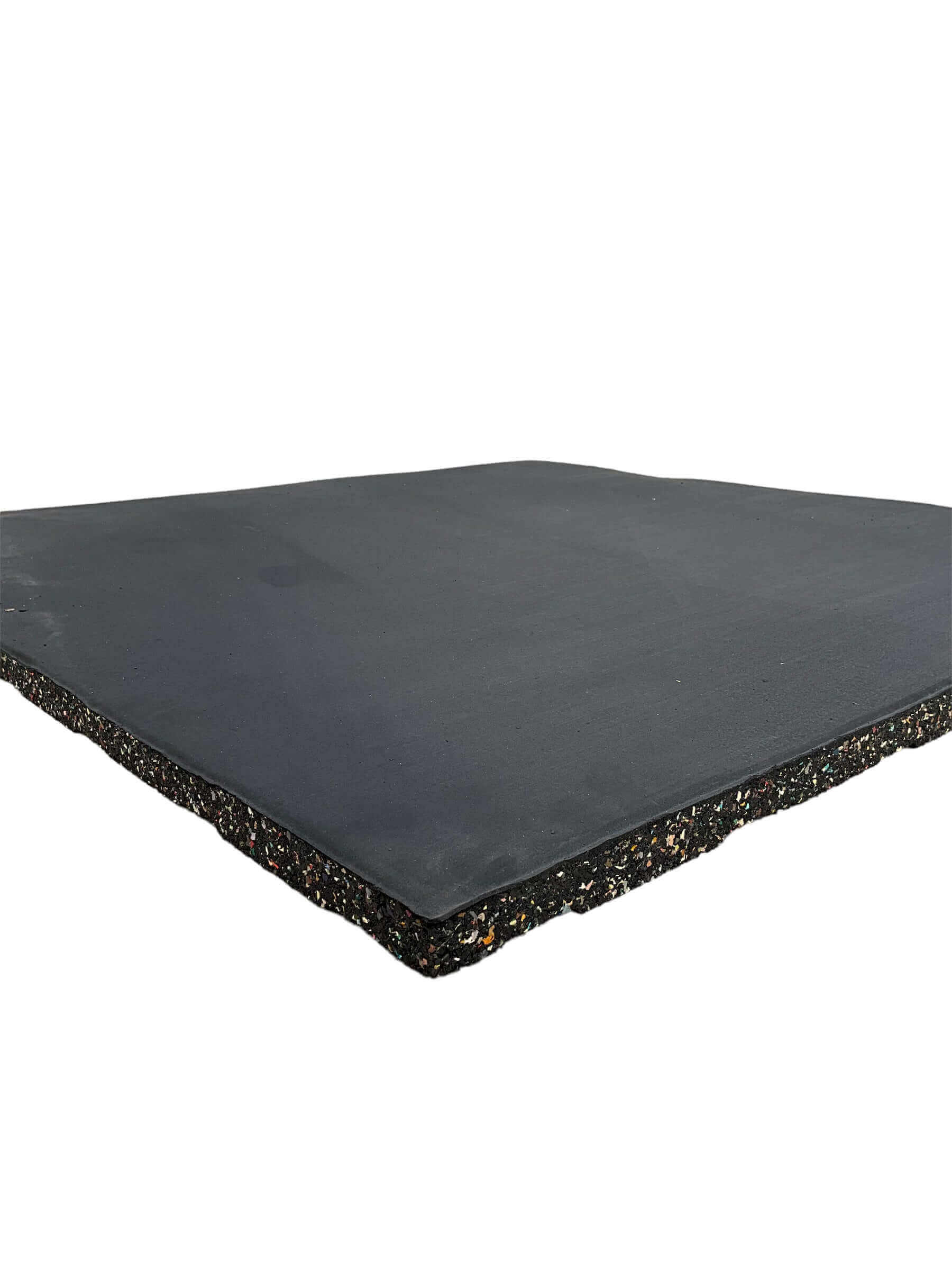 20mm Rubber Gym Flooring Dual Density EPDM Rubber Dense Tile Mat 1m x 1m BLACK | INSOURCE