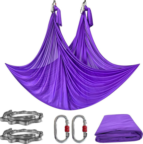 Aerial Yoga Hammock Inversion Silk Swing Purple 5m x 3m Pre-owned | INSOURCE