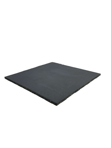 Pack of 3 - 20mm Rubber Gym Flooring Dual Density EPDM Rubber Dense Tile Mat 1m x 1m 1m x 1m BLACK