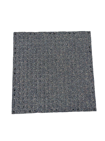 Single 30mm Rubber Gym Flooring Dual Density EPDM Rubber Dense Tile Mat 1m x 1m BLACK