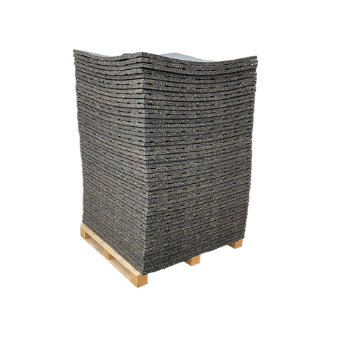 Pack of 50 - 20mm Rubber Gym Flooring Dual Density EPDM Rubber Dense Tile Mat 1m x 1m BLACK