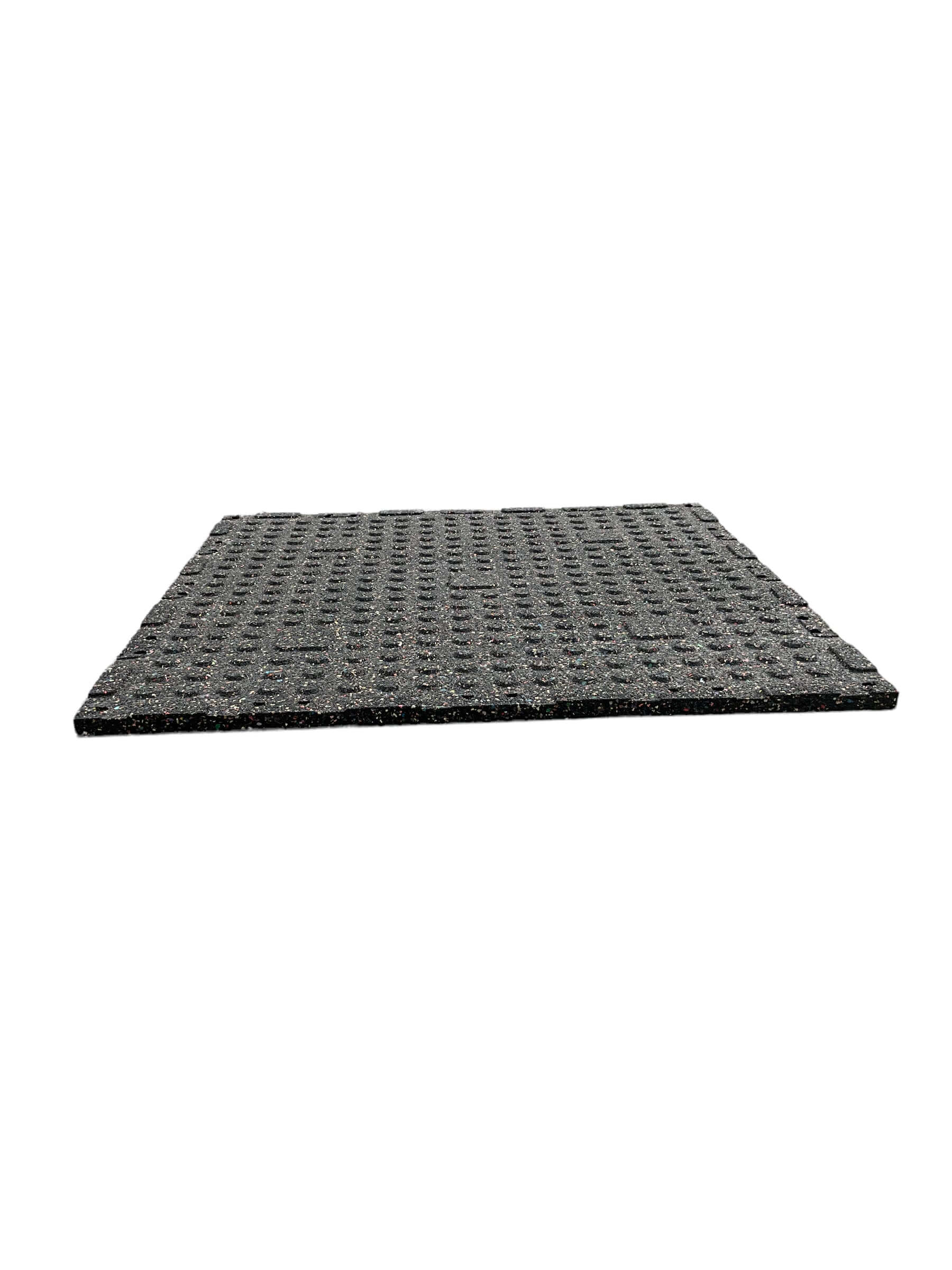 Pack of 3 - 20mm Rubber Gym Flooring Dual Density EPDM Rubber Dense Tile Mat 1m x 1m 1m x 1m BLACK | INSOURCE