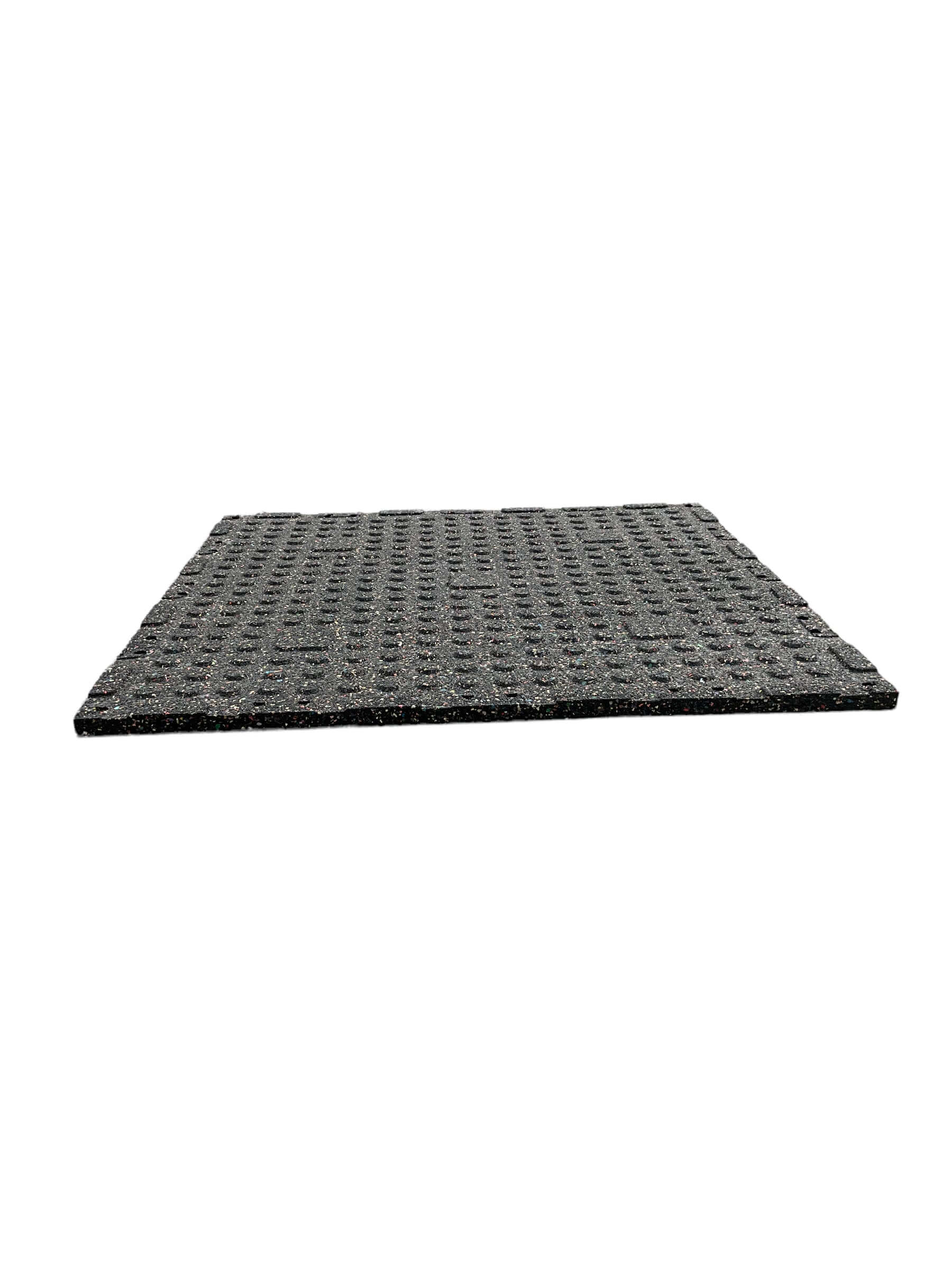 Pack of 3 - 30mm Rubber Gym Flooring Dual Density EPDM Rubber Dense Tile Mat 1m x 1m 1m x 1m BLACK | INSOURCE