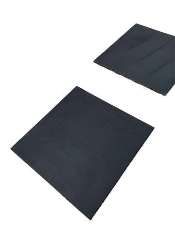 Pack of 3 - 20mm Rubber Gym Flooring Dual Density EPDM Rubber Dense Tile Mat 1m x 1m 1m x 1m BLACK