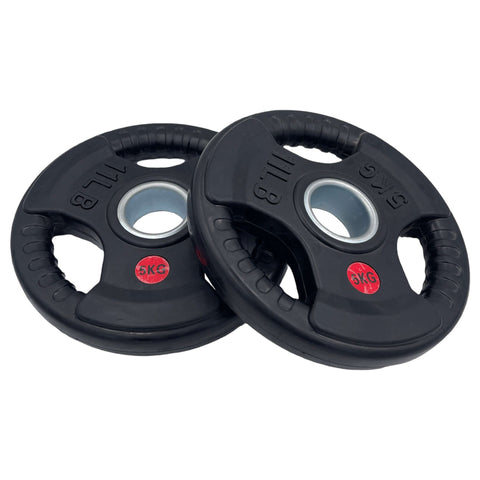 60kg Tri Grip Rubber Weight Plate Set with 1.2m EZ Curl Bar | INSOURCE