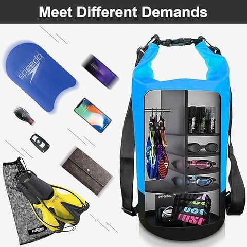 Waterproof Dry Bag 5L BLUE | Lightweight Large Capacity Sack | Organizer Storage Utility Bags | INSOURCE