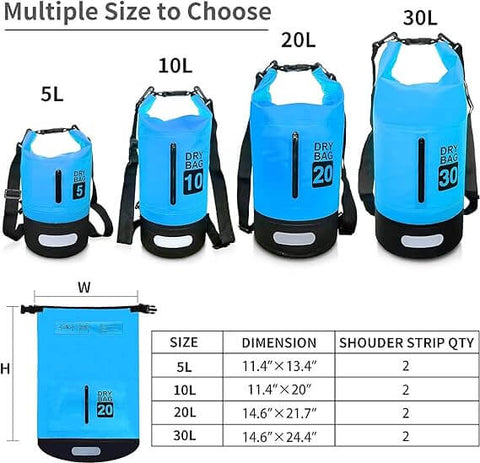 Waterproof Dry Bag 5L BLUE | Lightweight Large Capacity Sack | Organizer Storage Utility Bags | INSOURCE