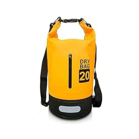 Waterproof Dry Bag 20L YELLOW | Lightweight Large Capacity Sack | Organizer Storage Utility Bags | INSOURCE