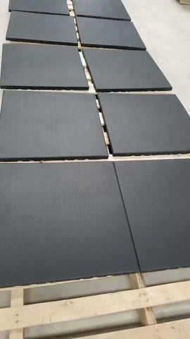 1 x Rubber Gym Mat Black 1000x1000x15mm Indoor Outdoor Exercise Fitness Sport Tiles Mats Durable
