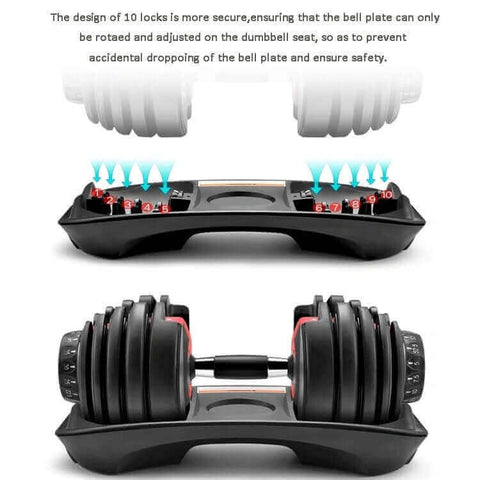40kg Adjustable Dumbbells (pairs) | Adjustable Dumbbells | INSOURCE