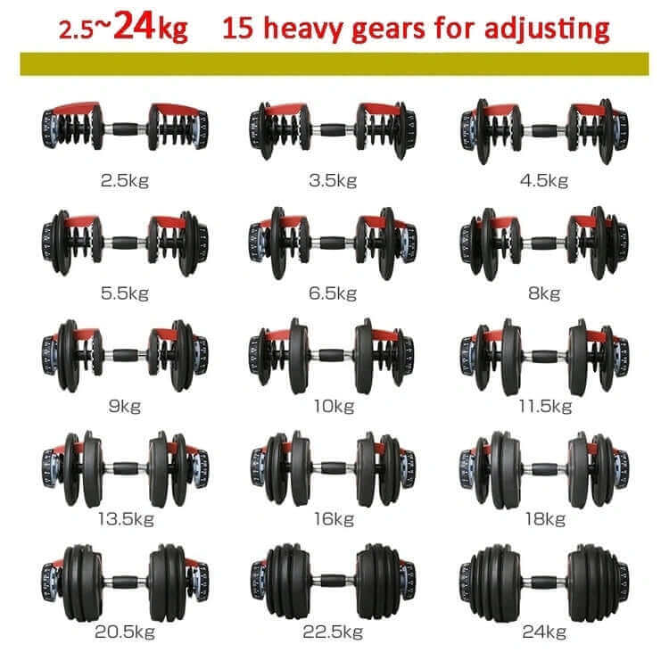 24kg and 40kg Adjustable Dumbbells | Adjustable Dumbbells | INSOURCE
