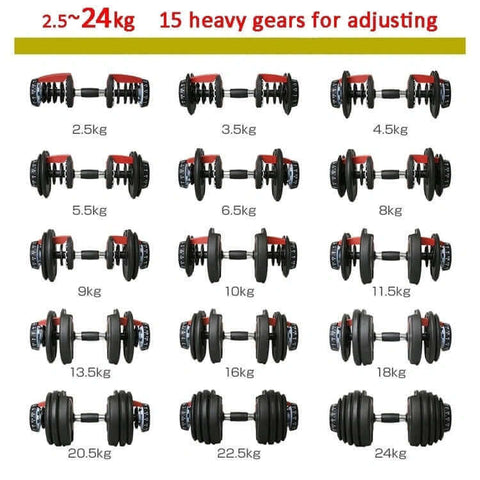 24kg and 40kg Adjustable Dumbbells | Adjustable Dumbbells | INSOURCE