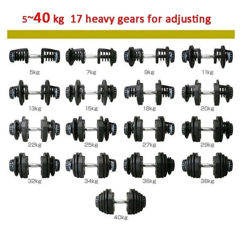 24kg and 40kg Adjustable Dumbbells | Adjustable Dumbbells | INSOURCE